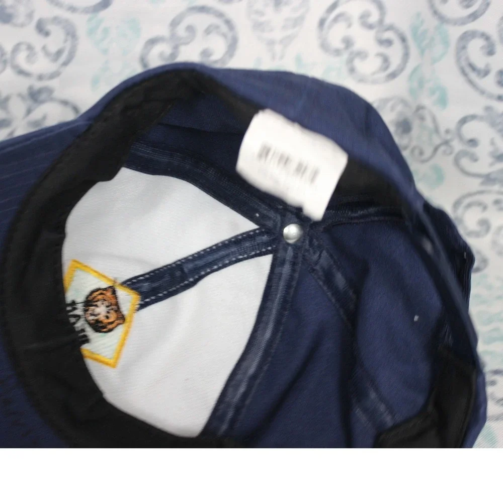 Kids Bear Twill Baseball Cap Blue Light Blue Adjustable Snapback M L - Picture 3 of 4